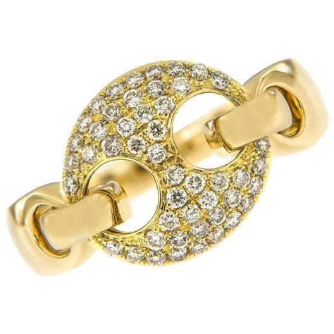 gucci promise ring gold|Gucci diamond link ring.